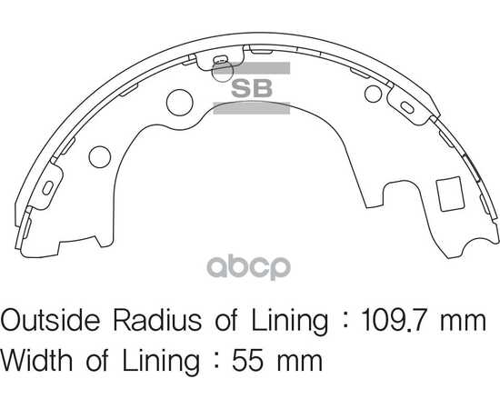 Купить КОЛОДКИ ТОРМОЗНЫЕ БАРАБАННЫЕ SANGSIN BRAKE SA135