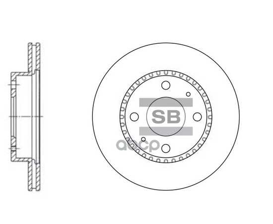 Купить ДИСК ТОРМОЗНОЙ ПЕРЕДНИЙ NISSAN ALMERA SANGSIN BRAKE SD4205