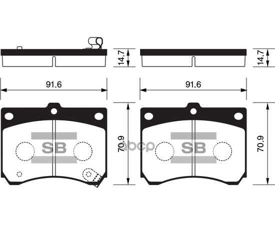 Купить КОЛОДКИ ТОРМОЗНЫЕ ПЕРЕДНИЕ SANGSIN BRAKE SP1216