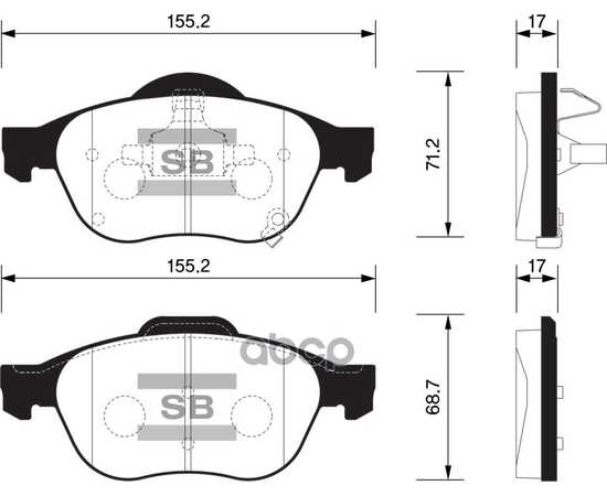 Купить КОЛОДКИ ТОРМОЗНЫЕ ПЕРЕДНИЕ SANGSIN BRAKE SP1574