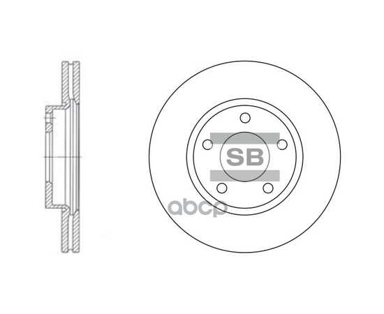 Купить ДИСК ТОРМОЗНОЙ ПЕРЕДНИЙ MAZDA SANGSIN BRAKE SD4401