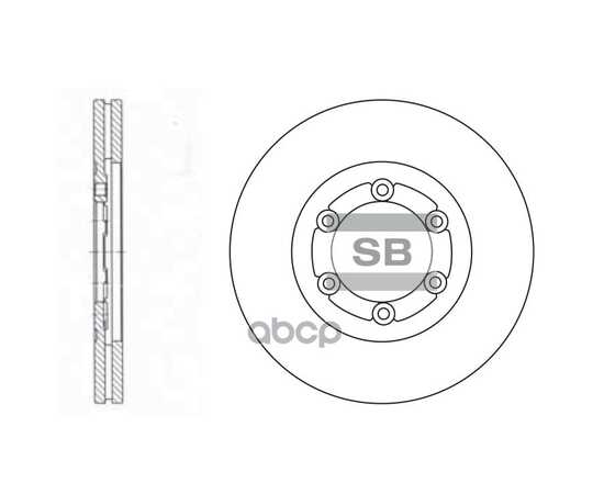 Купить ДИСК ТОРМОЗНОЙ ПЕРЕДНИЙ KIA BONGO II 2003-> /VENT D=261MM SANGSIN BRAKE SD2008