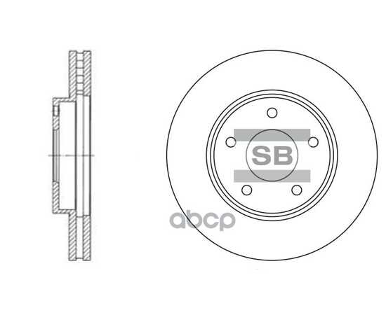 Купить ДИСК ТОРМОЗНОЙ ПЕРЕДНИЙ NISSAN ALMERA/PRIMERA P12 SANGSIN BRAKE SD4202