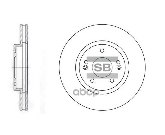 Купить ДИСК ТОРМОЗНОЙ ПЕРЕДНИЙ HYUNDAI SANTA FE I 01-06 SANGSIN BRAKE SD1060