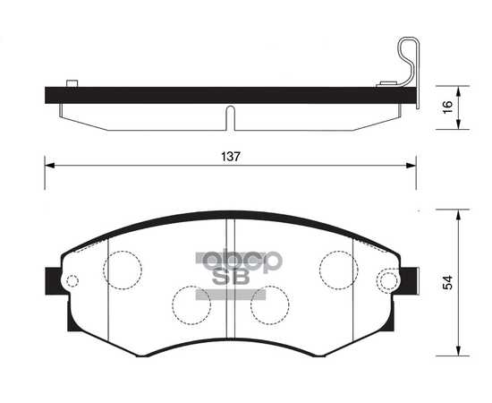 Купить КОЛОДКИ ТОРМОЗНЫЕ ПЕРЕДНИЕ SANGSIN BRAKE SP1144