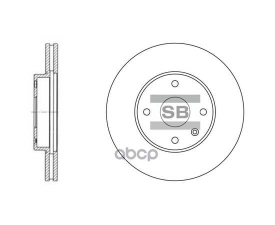 Купить ДИСК ТОРМОЗНОЙ ПЕРЕДНИЙ SANGSIN BRAKE SD3007