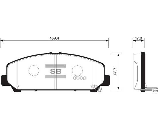 Купить КОЛОДКИ ТОРМОЗНЫЕ ПЕРЕДНИЕ SANGSIN BRAKE SP1448