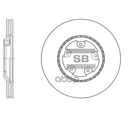 Купить ДИСК ТОРМОЗНОЙ ПЕРЕДНИЙ SANGSIN BRAKE SD1034