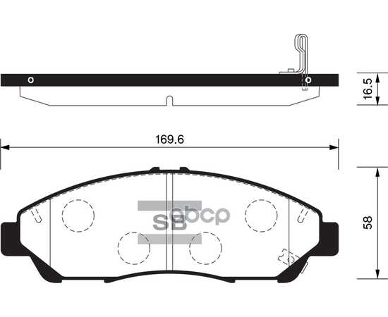 Купить КОЛОДКИ ТОРМОЗНЫЕ ПЕРЕДНИЕ SANGSIN BRAKE SP1452