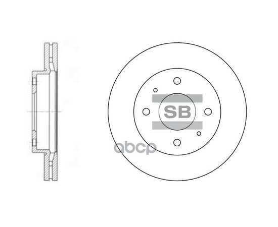 Купить ДИСК ТОРМОЗНОЙ ПЕРЕДНИЙ SANGSIN BRAKE SD2005