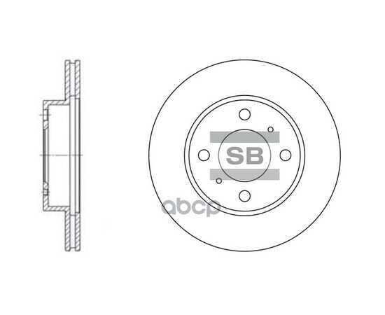 Купить ДИСК ТОРМОЗНОЙ ПЕРЕДНИЙ SANGSIN BRAKE SD4303