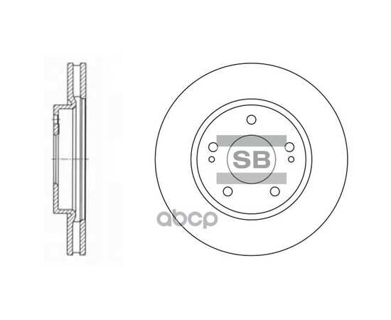 Купить ДИСК ТОРМОЗНОЙ ПЕРЕДНИЙ MITSUBISHI LANCER X/OUTLANDER I/SPACE RUNNER SANGSIN BRAKE SD4308