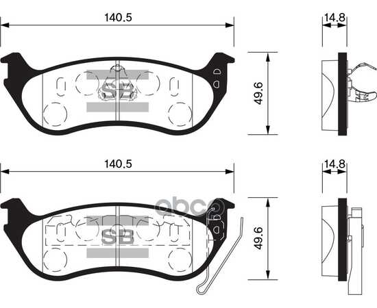 Купить КОЛОДКИ ТОРМОЗНЫЕ ЗАДНИЕ SANGSIN BRAKE SP1511