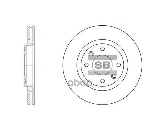 Купить ДИСК ТОРМОЗНОЙ ПЕРЕДНИЙ CITROEN BERL/C2/C3/C4/C5/XSARA/PEUG 206/307/1007 SANGSIN BRAKE SD5001