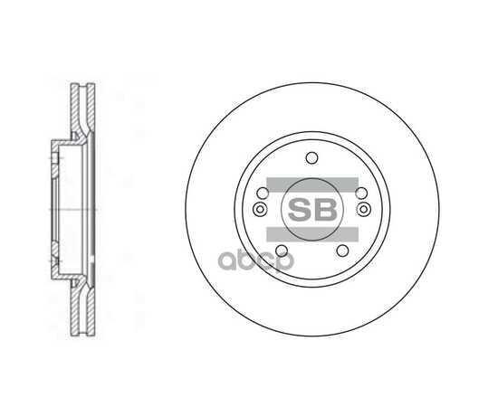 Купить ДИСК ТОРМОЗНОЙ ПЕРЕДНИЙ KIA CERATO 08- / SOUL 08- /KIA CEED SANGSIN BRAKE SD1036