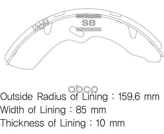 Купить КОЛОДКА БАРАБАННАЯ (1ШТ) HYUNDAI HD65/HD72/HD78 SANGSIN BRAKE SA014