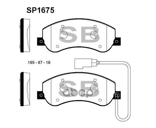 Купить КОЛОДКИ ТОРМОЗНЫЕ ПЕРЕДНИЕ SANGSIN BRAKE SP1675