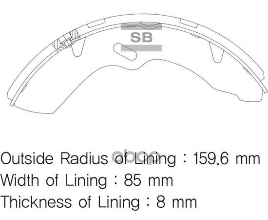 Купить КОЛОДКА БАРАБАННАЯ (1ШТ) HYUNDAI HD65/HD72/HD78 SANGSIN BRAKE SA014