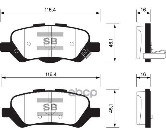 Купить КОЛОДКИ ТОРМОЗНЫЕ ЗАДНИЕ SANGSIN BRAKE SP1459