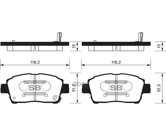 Купить КОЛОДКИ ТОРМОЗНЫЕ ПЕРЕДНИЕ SANGSIN BRAKE SP1232