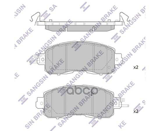 Купить КОЛОДКИ ПЕРЕДНИЕ NISSAN TEANA III (L33) 2014-> SANGSIN BRAKE SP1765