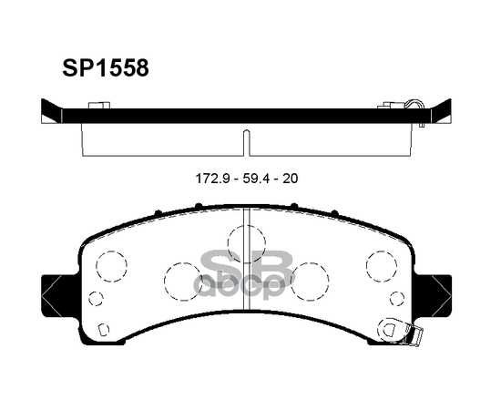 Купить КОЛОДКИ ТОРМОЗНЫЕ ЗАДНИЕ SANGSIN BRAKE SP1558