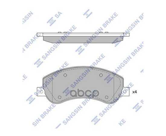 Купить КОЛОДКИ ТОРМОЗНЫЕ ПЕРЕДНИЕ SANGSIN BRAKE SP1675A