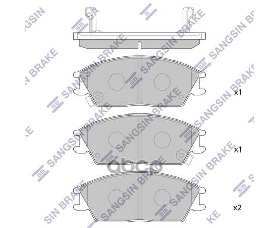 Купить КОЛОДКИ ТОРМОЗНЫЕ ПЕРЕДНИЕ SANGSIN BRAKE SP1047