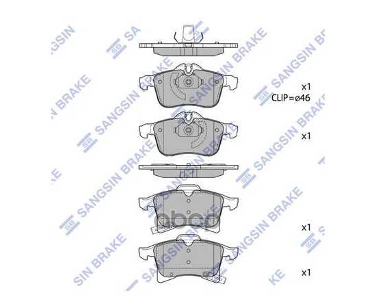 Купить КОЛОДКИ ПЕРЕДНИЕ OPEL AST H/ZAF/MERIVA SANGSIN BRAKE SP1703