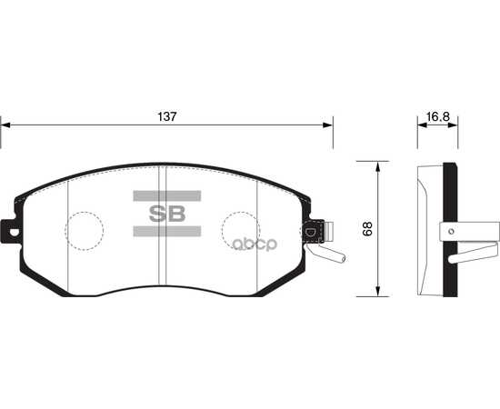 Купить КОЛОДКИ ТОРМОЗНЫЕ ПЕРЕДНИЕ SANGSIN BRAKE SP1553