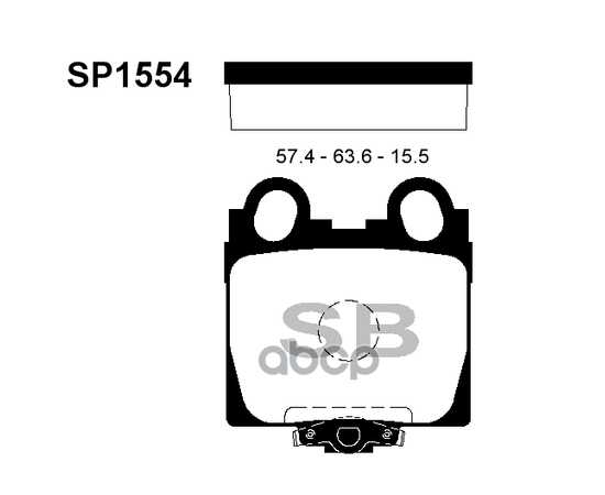 Купить КОЛОДКИ ТОРМОЗНЫЕ ЗАДНИЕ SANGSIN BRAKE SP1554