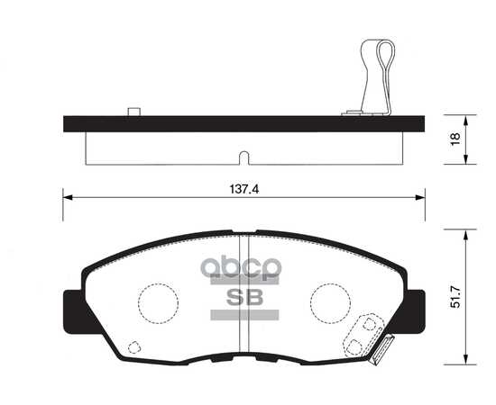 Купить КОЛОДКИ ТОРМОЗНЫЕ ПЕРЕДНИЕ SANGSIN BRAKE SP1109