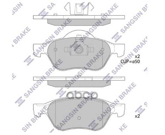 Купить КОЛОДКИ ТОРМОЗНЫЕ ДИСКОВЫЕ RENAULT LAGUNA II 1.6I/1.8I/1.9DCI 01 ДИСК 15 SP1840