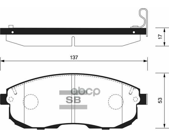 Купить КОЛОДКИ ТОРМОЗНЫЕ ПЕРЕДНИЕ SANGSIN BRAKE SP1107F