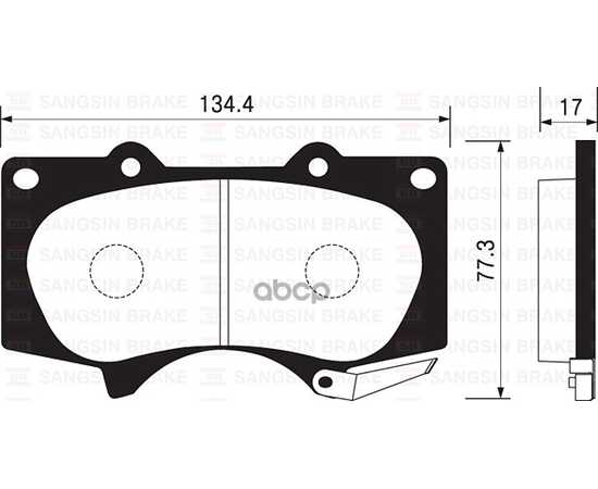 Купить КОЛОДКИ ТОРМОЗНЫЕ ПЕРЕДНИЕ SANGSIN BRAKE SP2033