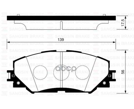 Купить КОЛОДКИ ТОРМОЗНЫЕ ПЕРЕДНИЕ SANGSIN BRAKE SP2093