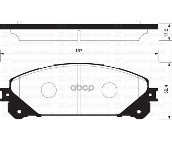 Купить КОЛОДКИ ТОРМОЗНЫЕ ПЕРЕДНИЕ SANGSIN BRAKE SP2137