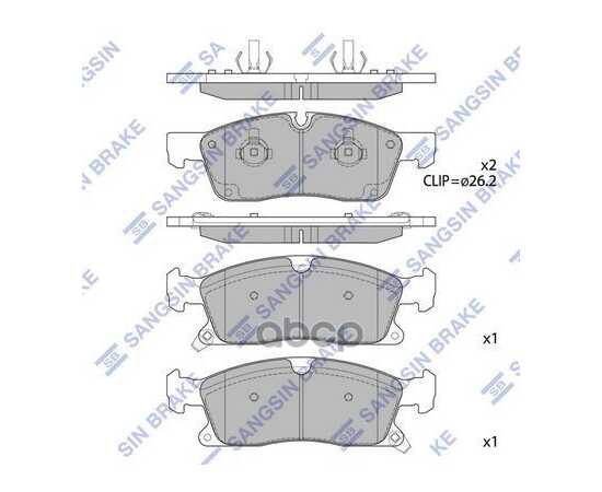 Купить КОЛОДКИ ПЕРЕДНИЕ JEEP GRAND CHEROKEE IV 2010->/MB GL(X166)/ML(W166) SANGSIN BRAKE SP1945