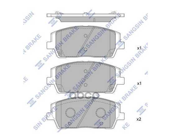 Купить КОЛОДКИ ПЕРЕДНИЕ HYUNDAI SANTA FE IV 18- SANGSIN BRAKE SP4327