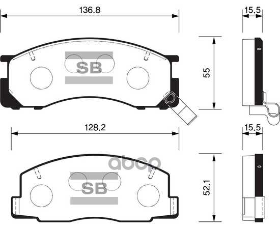 Купить КОЛОДКИ ПЕРЕДНИЕ MITSUBISHI COLT II/LANCER VII SANGSIN BRAKE SP2035