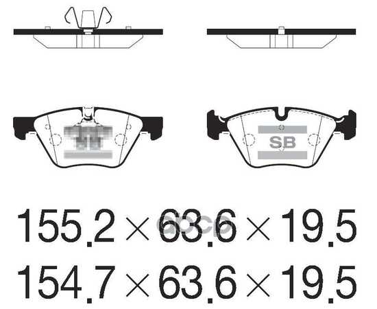 Купить КОЛОДКИ ТОРМОЗНЫЕ ДИСКОВЫЕ BMW E81/82/87/88/90/92 2.0-3.0I/2.0D 04 SP2214