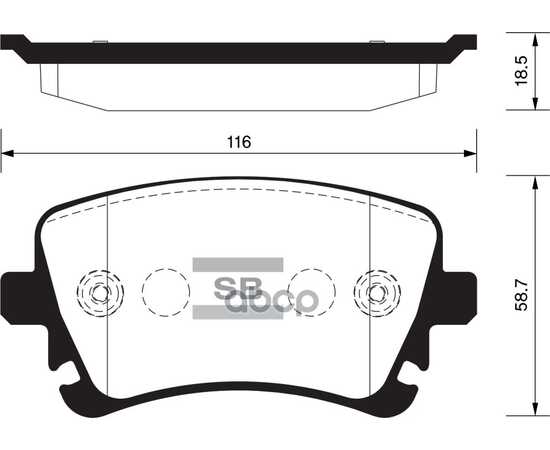 Купить КОЛОДКИ ЗАДНИЕ AUDI A4, A6, A8, VW MULTIVAN, TRANSPORTER SANGSIN BRAKE SP2112R