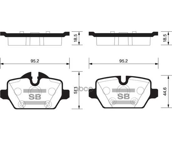 Купить КОЛОДКИ ТОРМОЗНЫЕ ДИСКОВЫЕ BMW E87 1.6I/1.8D 04 SP2161