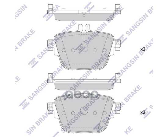 Купить КОЛОДКИ ТОРМОЗНЫЕ MB W213/EQ BOOST/C257 18- ЗАДН. SANGSIN BRAKE SP4413