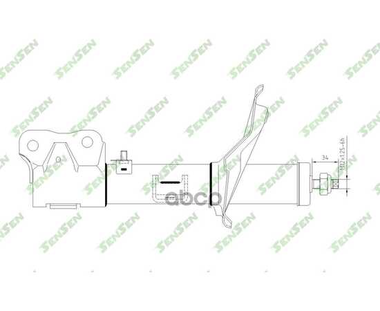 Купить АМОРТИЗАТОР ПЕРЕДНИЙ ПРАВЫЙ GAS MITSUBISHI LANCER 07 SENSEN 42140755