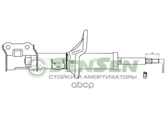 Купить АМОРТИЗАТОР ПЕРЕДНИЙ ПРАВЫЙ ГАЗ. HYUNDAI GETZ 02- SENSEN 4213-0152