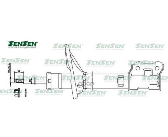 Купить АМОРТИЗАТОР ЗАДН. ЛЕВ. ГАЗ. HYUNDAI ACCENT II ТАГАЗ (0112) SENSEN 4213-0225