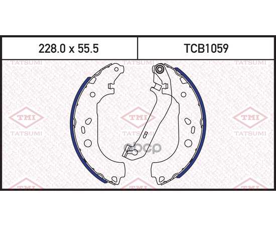 Купить КОЛОДКИ ТОРМОЗНЫЕ БАРАБАННЫЕ FORD TOURNEO CONNECT/TRANSIT 02-> TATSUMI TCB1059