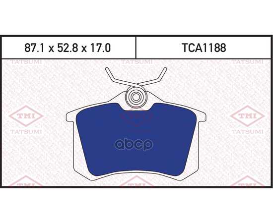 Купить КОЛОДКИ ТОРМОЗНЫЕ ДИСКОВЫЕ ЗАДНИЕ AUDI A3/A4 96-VW GOLF/PASSAT/SHARAN 92-SKODA OCTAVIA/RAPID 99- TCA1188