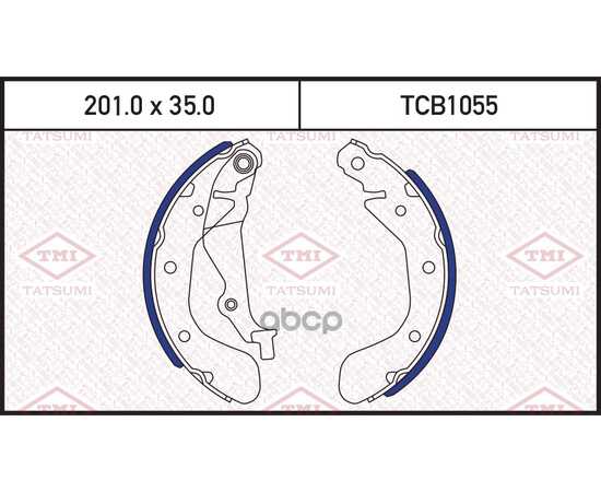 Купить КОЛОДКИ ТОРМОЗНЫЕ БАРАБАННЫЕ CHEVROLET AVEO/KALOS 02- TCB1055